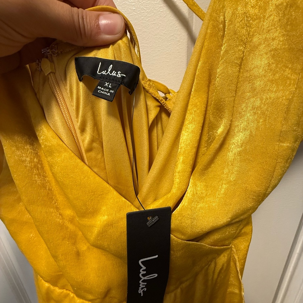 Lulu's Radiant Yellow Backless Dress - Picture 3 of 3